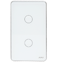 Công tắc cảm ứng 2 nút chữ nhật Athena