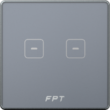 Công tắc cảm ứng 2 nút vuông Hera