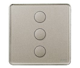 Công tắc cảm ứng 3 nút vuông Champagne Athena