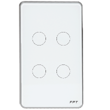 Công tắc cảm ứng 4 nút chữ nhật Athena