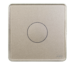 Công tắc cảm ứng vuông 1 nút CSC Athena (Bluetooth), màu Champagne