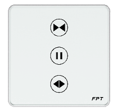 Công tắc cửa cuốn vuông màu trắng/đen Athena